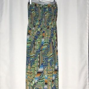 MILANO Multi-Colored Strapless Dress